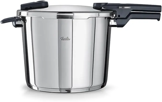 nachhaltige Schnellkochtöpfe Vergleich: Der Fissler Vitaquick 10L aus recyceltem Edelstahl.